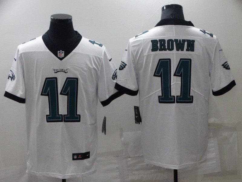 Men's Philadelphia Eagles A.J. Brown #11 White Jersey